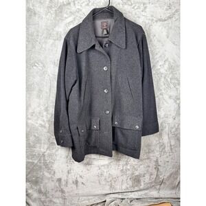 American Eagle Outfitters Men's Wool Blend Button Front Jacket Dark Gray Size L